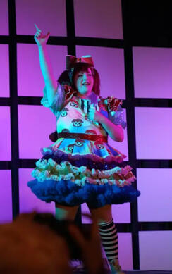Preforming in DeltaH Con 2023's Cosplay Contest