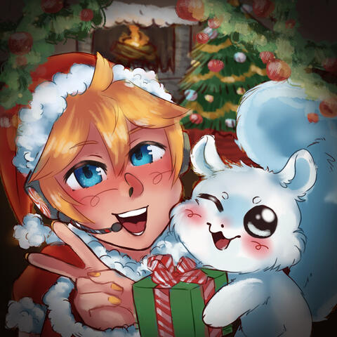 Christmas Len kagamine and Momonga ICON