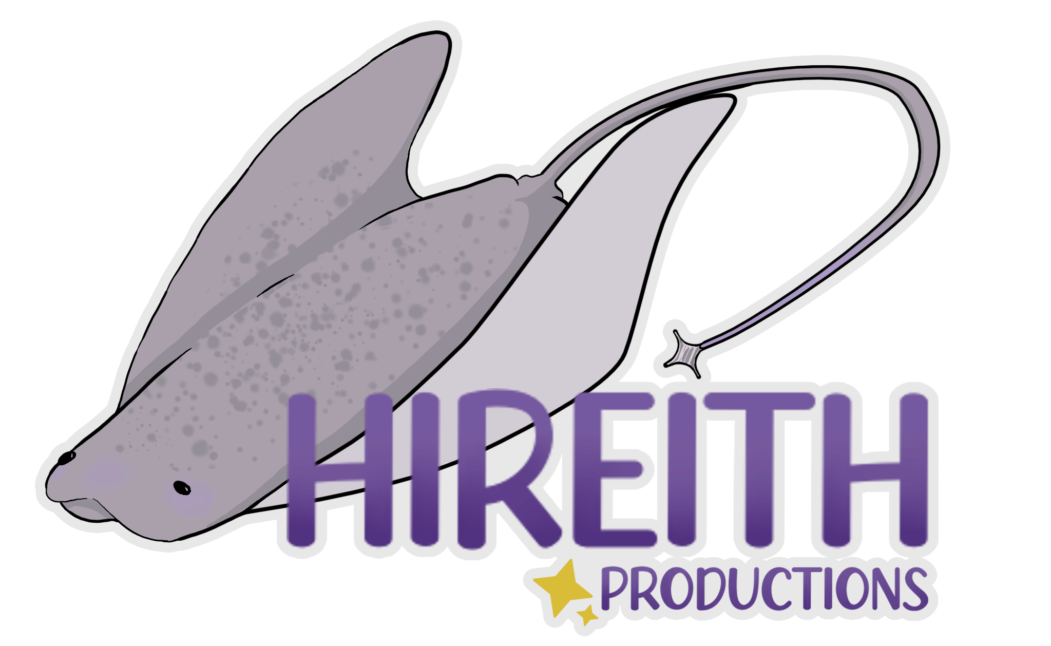 Hireith Productions Logo featuring a grey stingray.